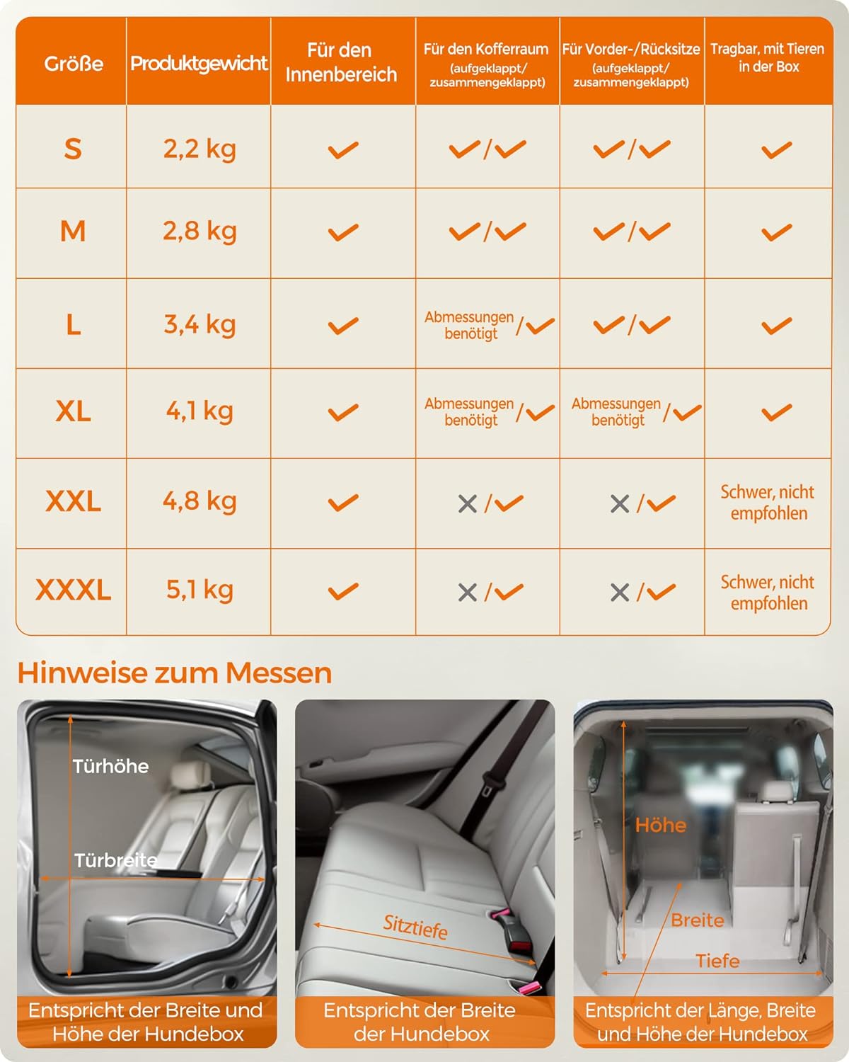 Faltbare Hundetransportbox PDC60Z, L 60 x B 42 x H 42 cm