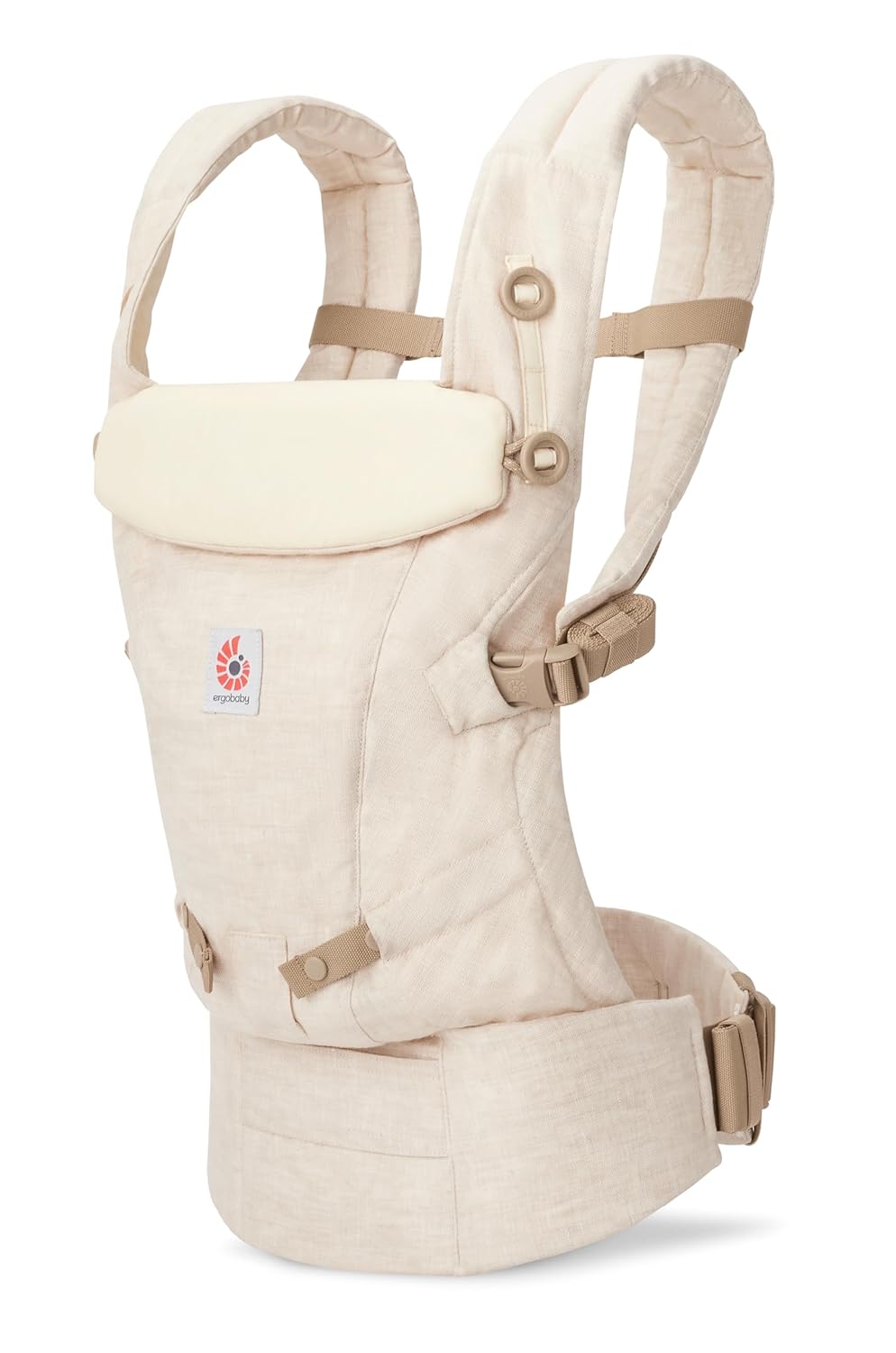 Ergonomische Babytrage für Neugeborene ab Geburt, Leinen Natural Linen