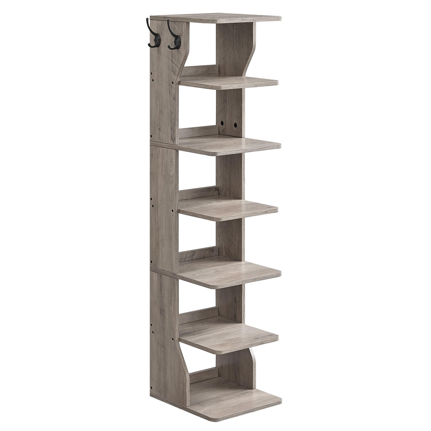 Schuhregal mit 7 Ebenen, 7 Levels Greige Meliert