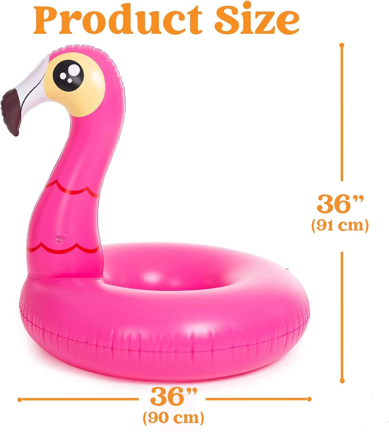 2er Pack aufblasbare Einhorn- und Flamingo-Luftmatratze mit Glitzer, 50cm Flamingo