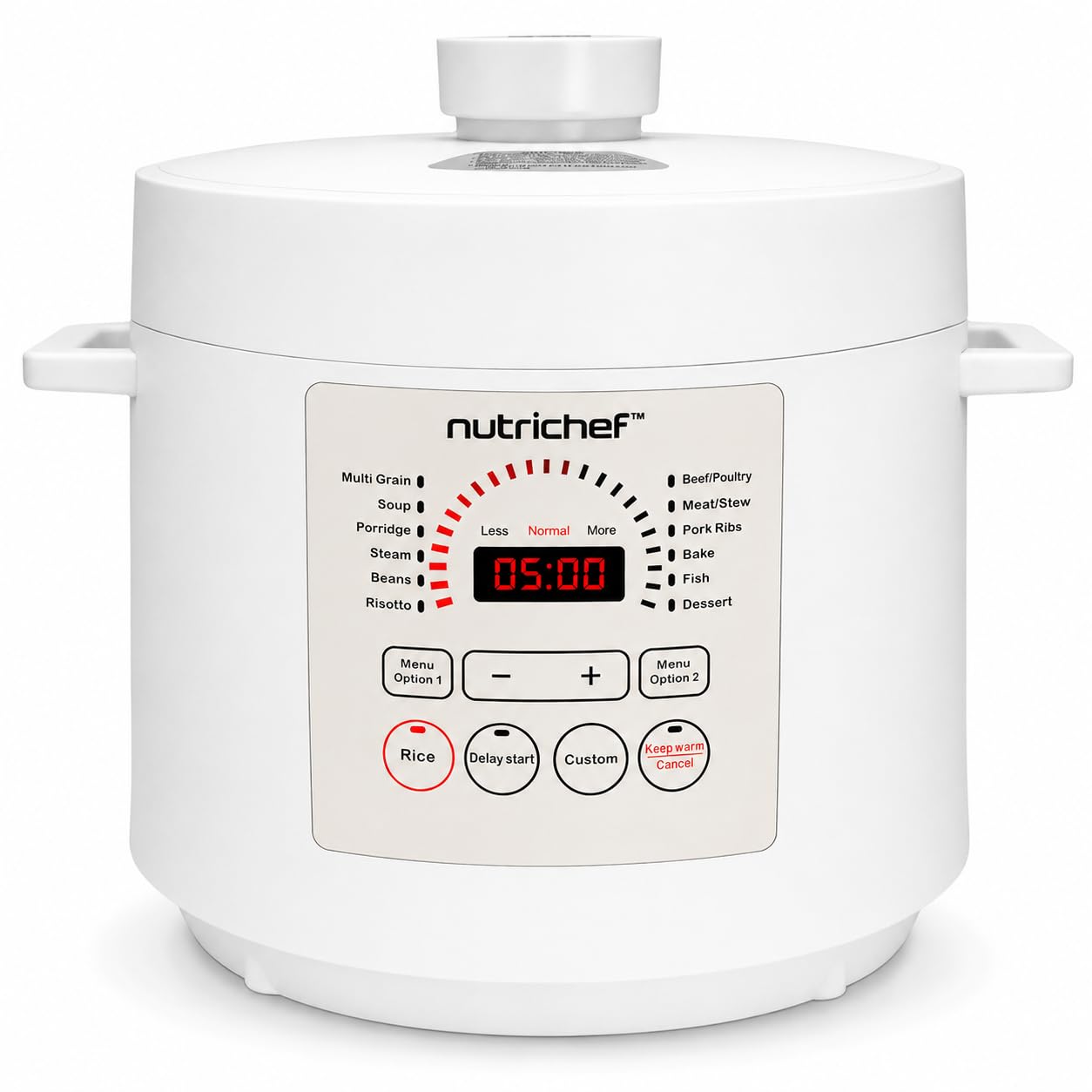 Multikocher mit 12 Programmen und LCD-Display, Weiss