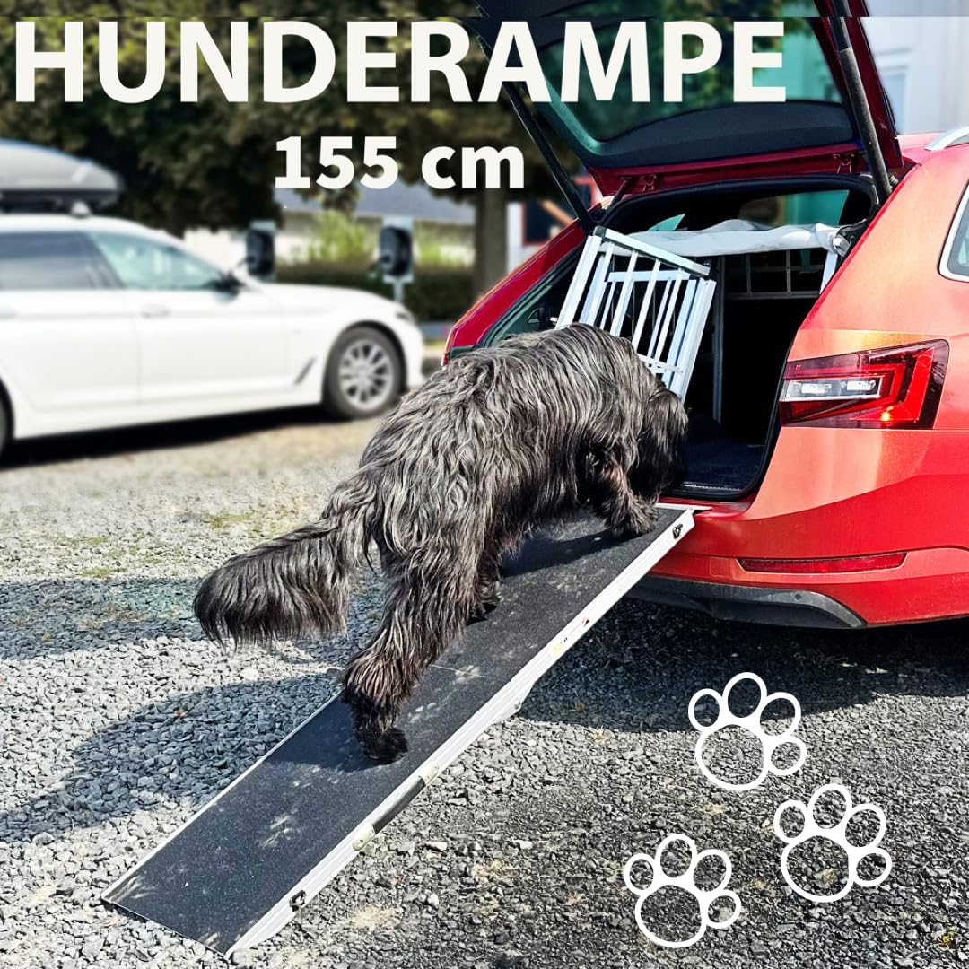 Klappbare Hunderampe bis 150 kg belastbar, 155 cm