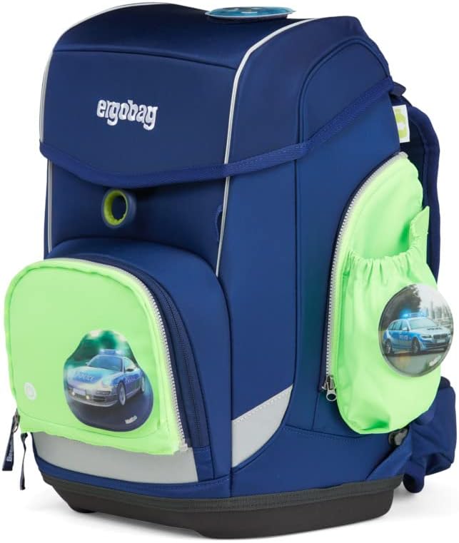 Fluo LED Seitentaschen-Set für Schulranzen, Einheitsgrösse Grün (Verde)