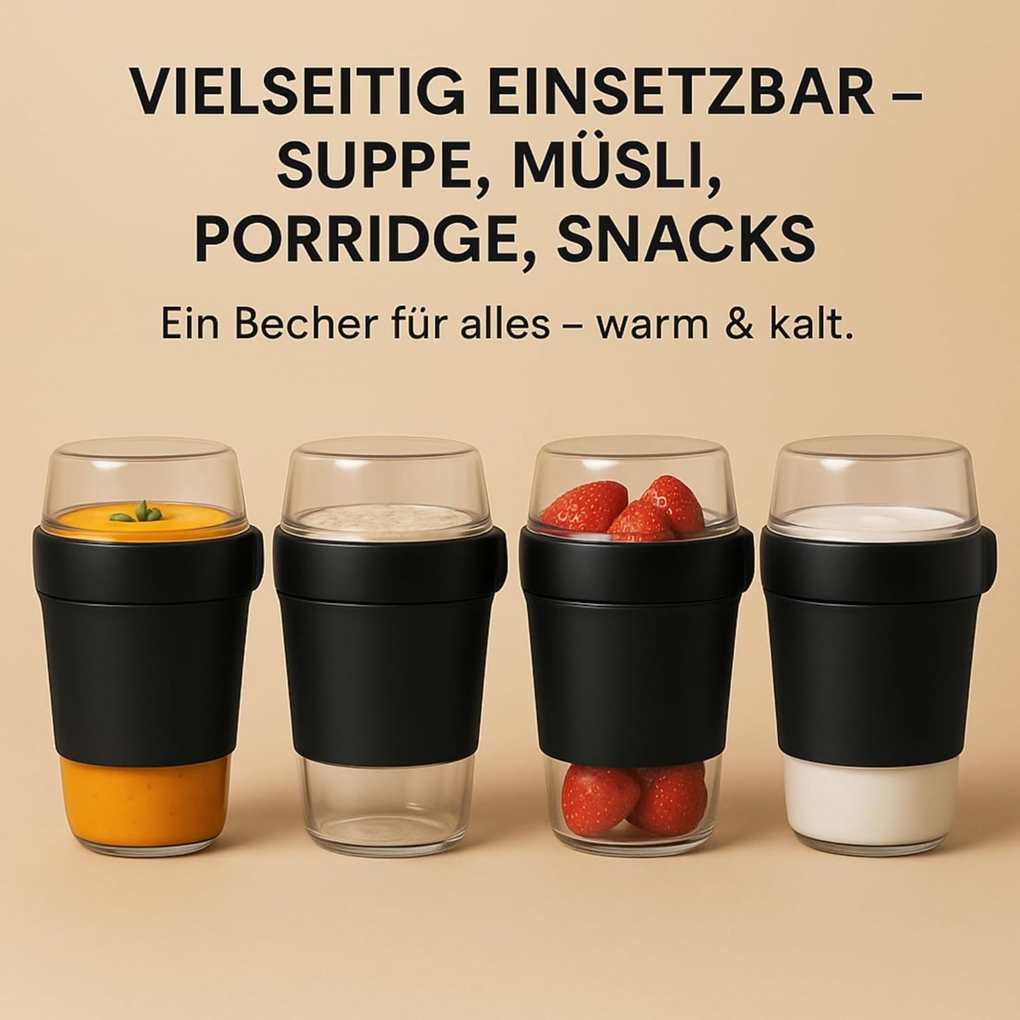 Lunchpot auslaufsicherer Essensbehälter (3 Fächer), 1150 ml (1er Pack)