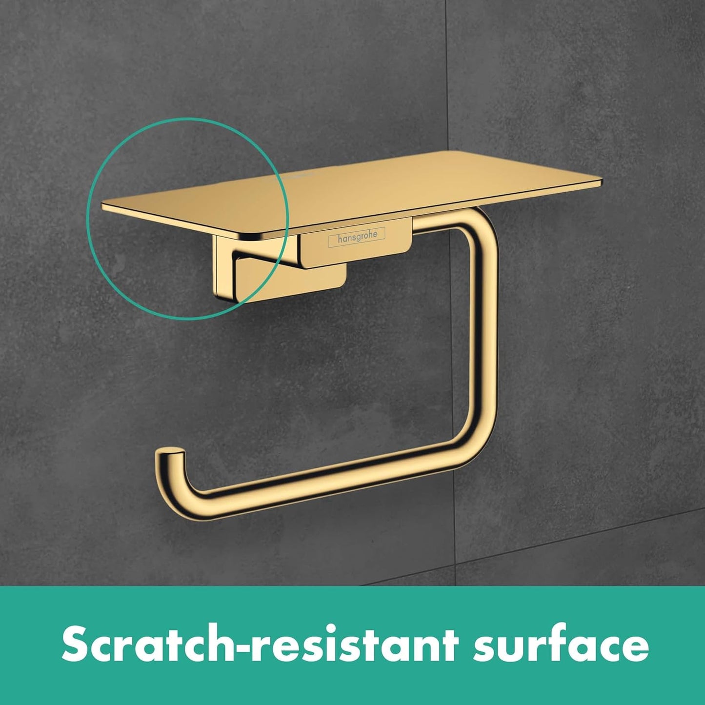 Toilettenpapierhalter mit Ablage, Brushed Bronze 1 Rolle mit Ablage