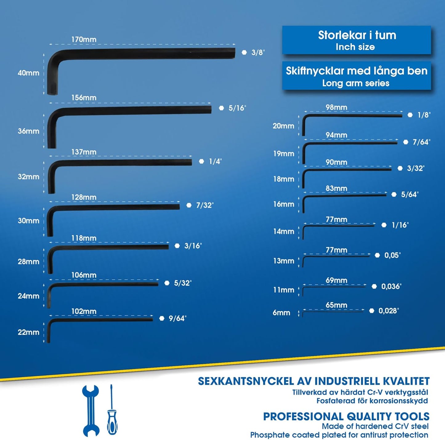 Innensechskantschlüssel-Satz HX (30-teilig)