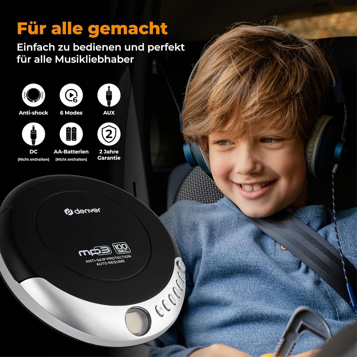 Tragbarer CD-Player DMP-391