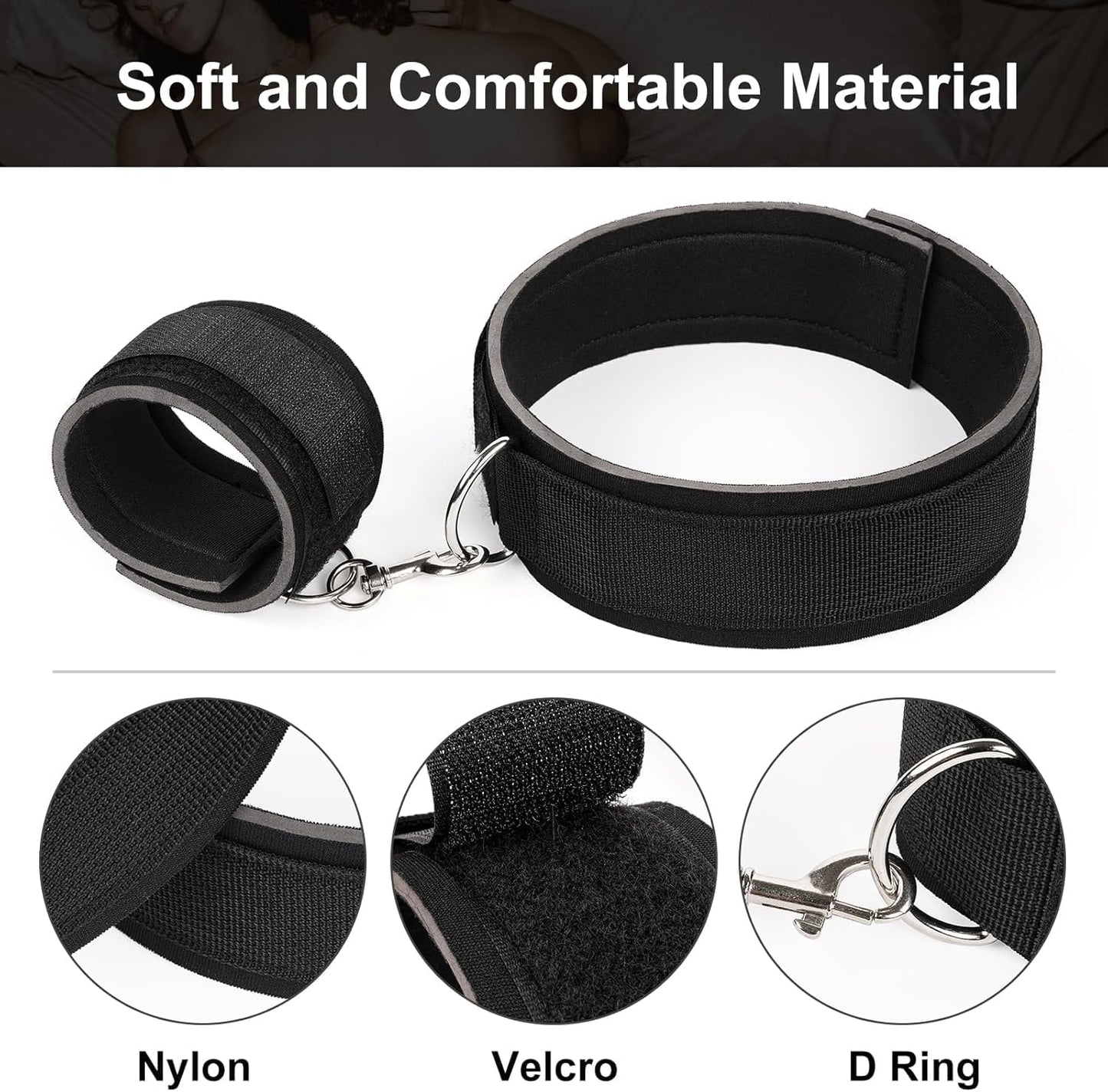 Bondage-Set mit Halsband & Handschellen
