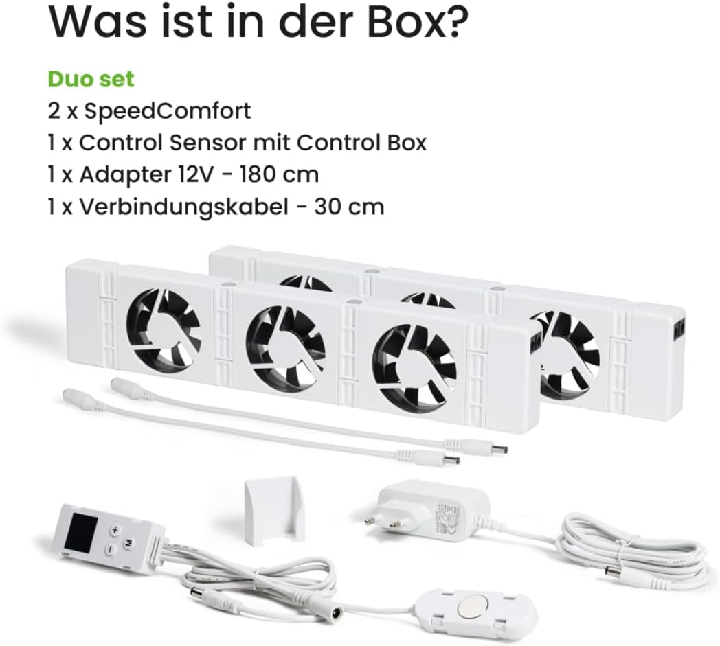 Heizkörper-Ventilator Duo-Set mit Energiesensor, Control Sensor