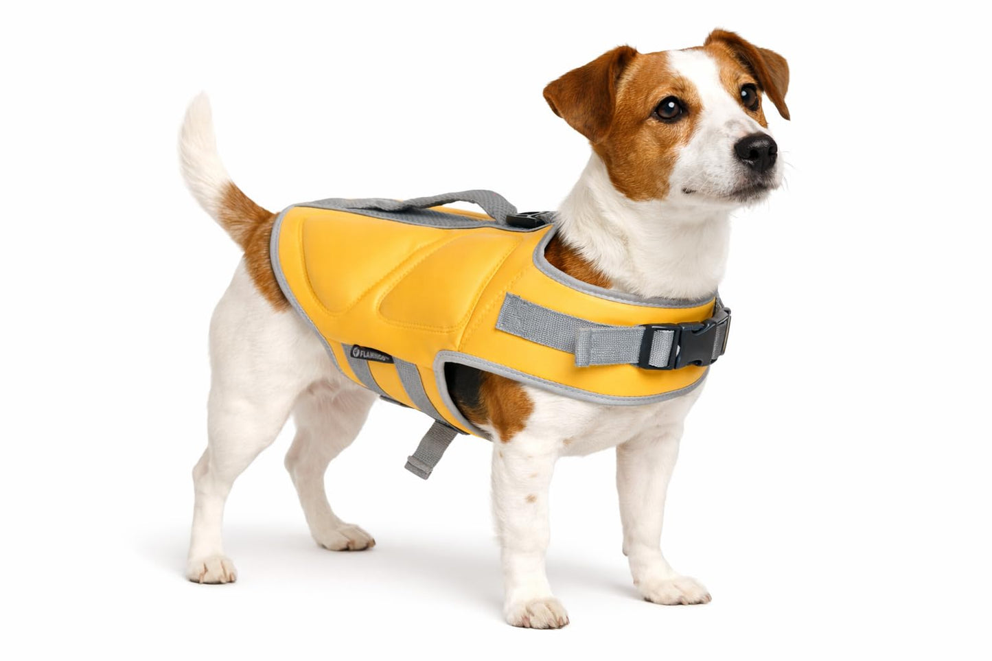 Schwimmweste Swimmy, verstellbar mit Leinenring, Gelb A:26,5 cm B:38-41 cm C:50-58 cm