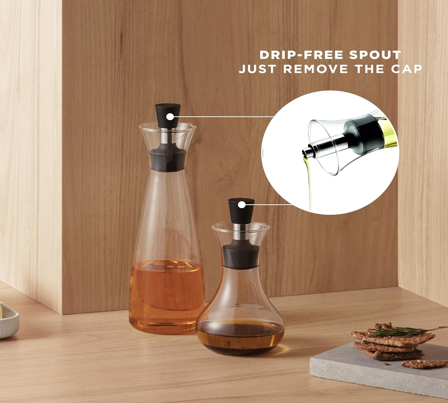 Ölkaraffe & Dressingshaker-Set, Ölkaraffe & Dressing-shaker Set 0.5 L / 0.25 L