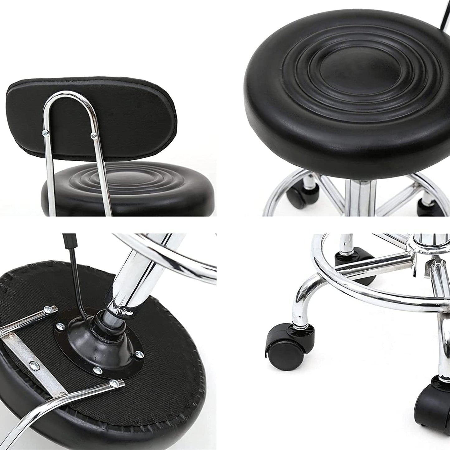 Ergonomischer Arbeitshocker, Schwarz 1
