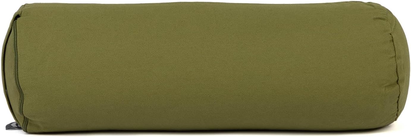 Yoga Mini Bolster ECO mit Buchweizenschalen, Lodengrün