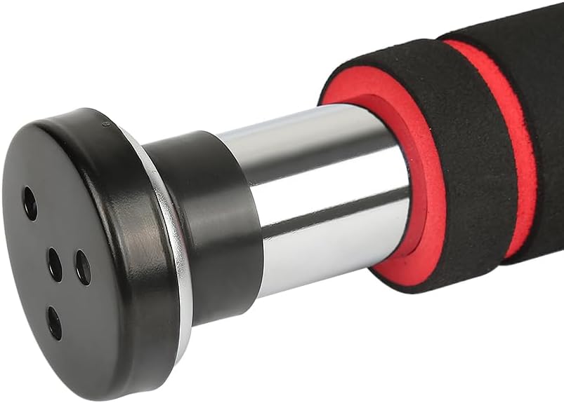 Klimmzugstange für Türrahmen (ausziehbar, 80-115cm), Schwarz Rot