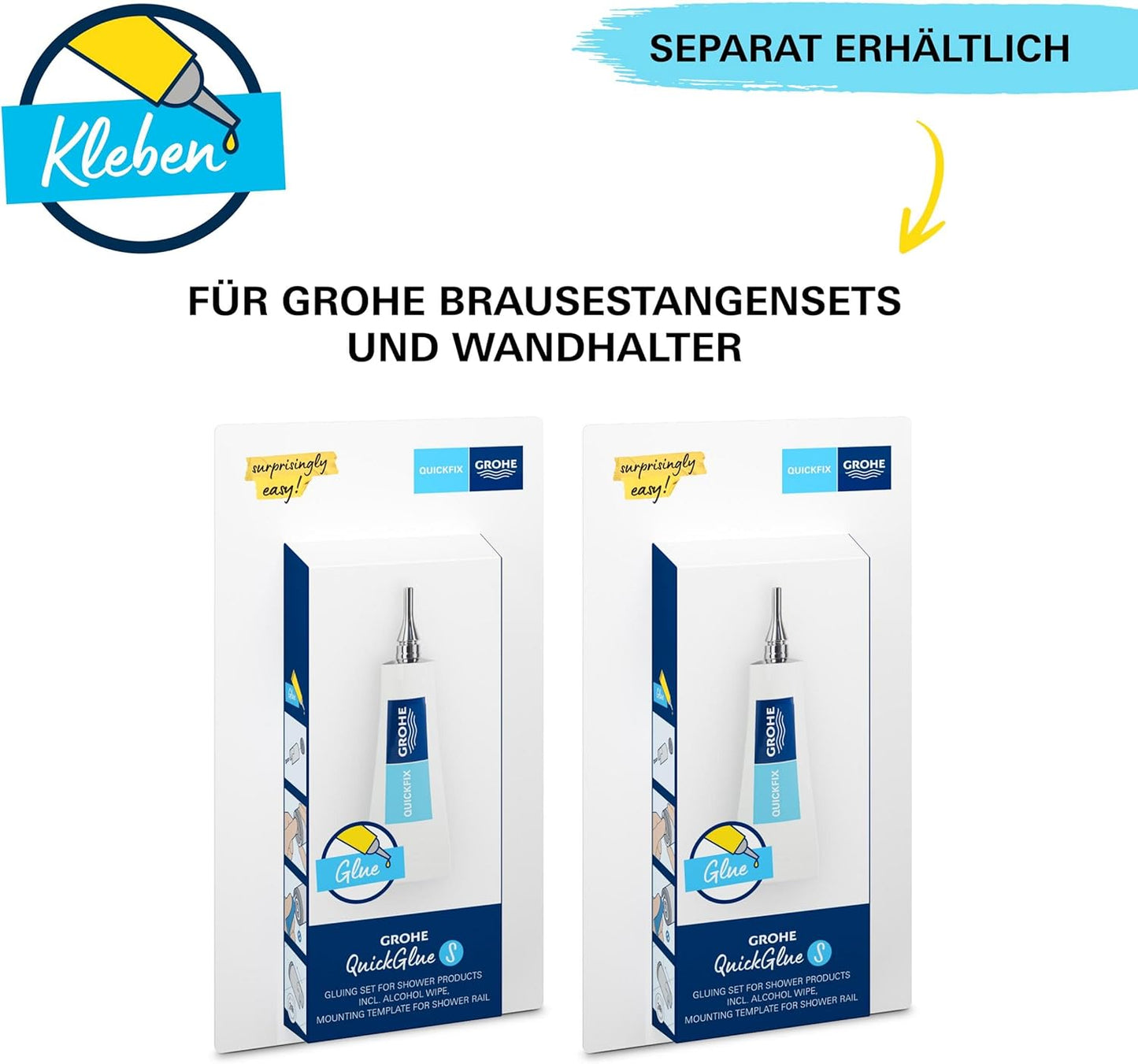 Vitalio Comfort 110 QuickFix Brausestangenset, 60cm Stangenset
