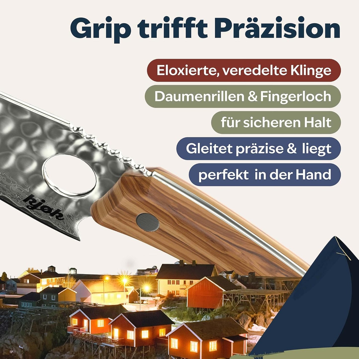 Damastmesser Kochmesser, V1: 62±2 Hrc