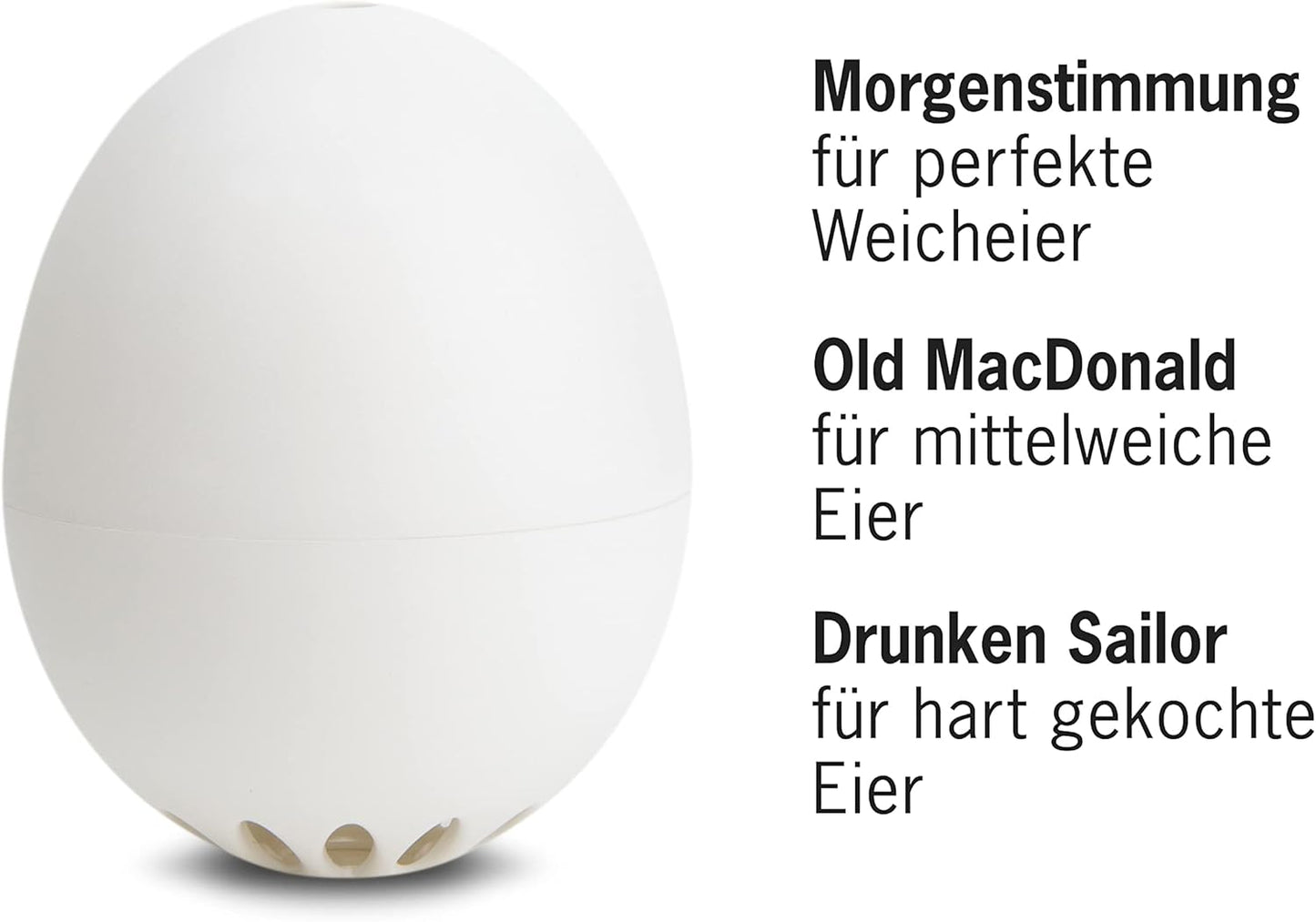 Singende Eieruhr Classic, 5,1 x 4,5 cm Weiss