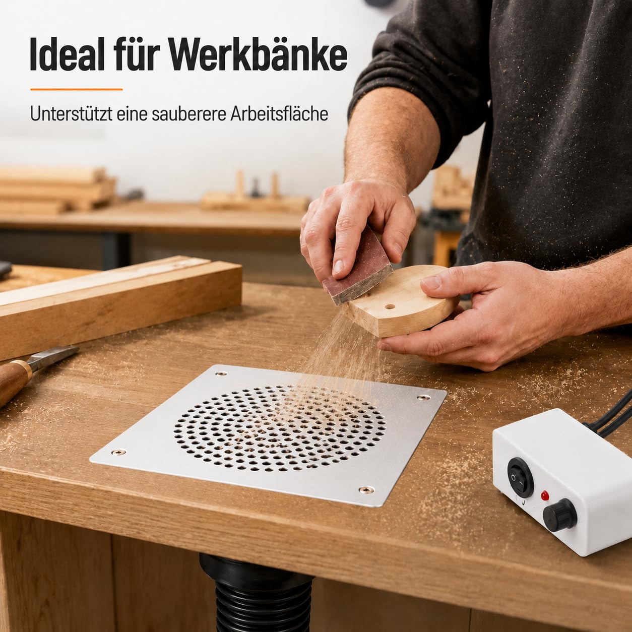 Nagelstaubsammler, Weiss/Schwarz