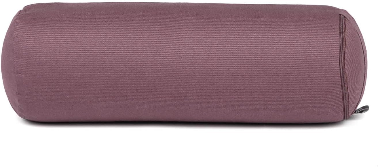 Mini Yogabolster mit Buchweizenfüllung und abnehmbarem Bezug, Dusty Purple