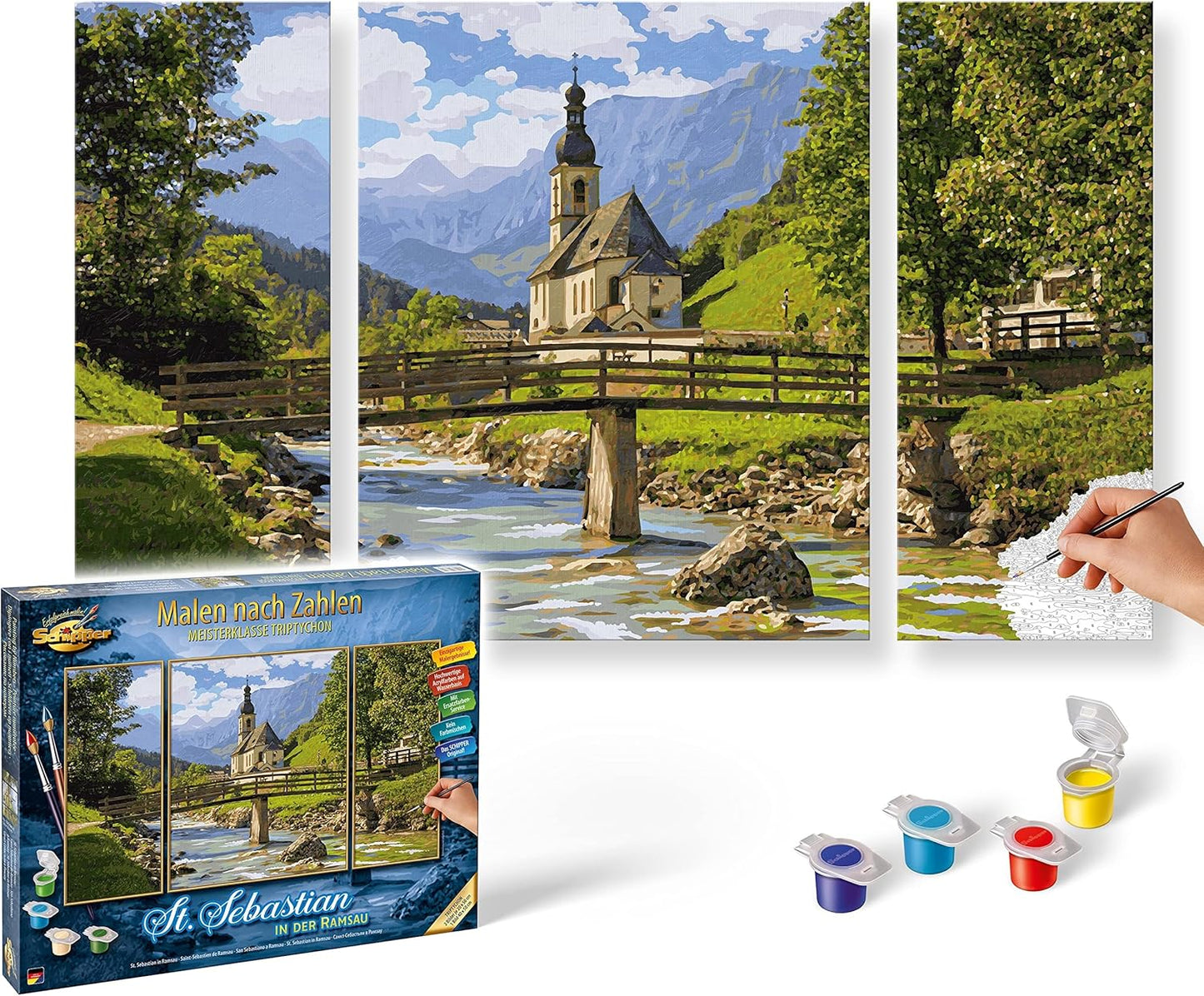 Malen nach Zahlen - St. Sebastian in der Ramsau