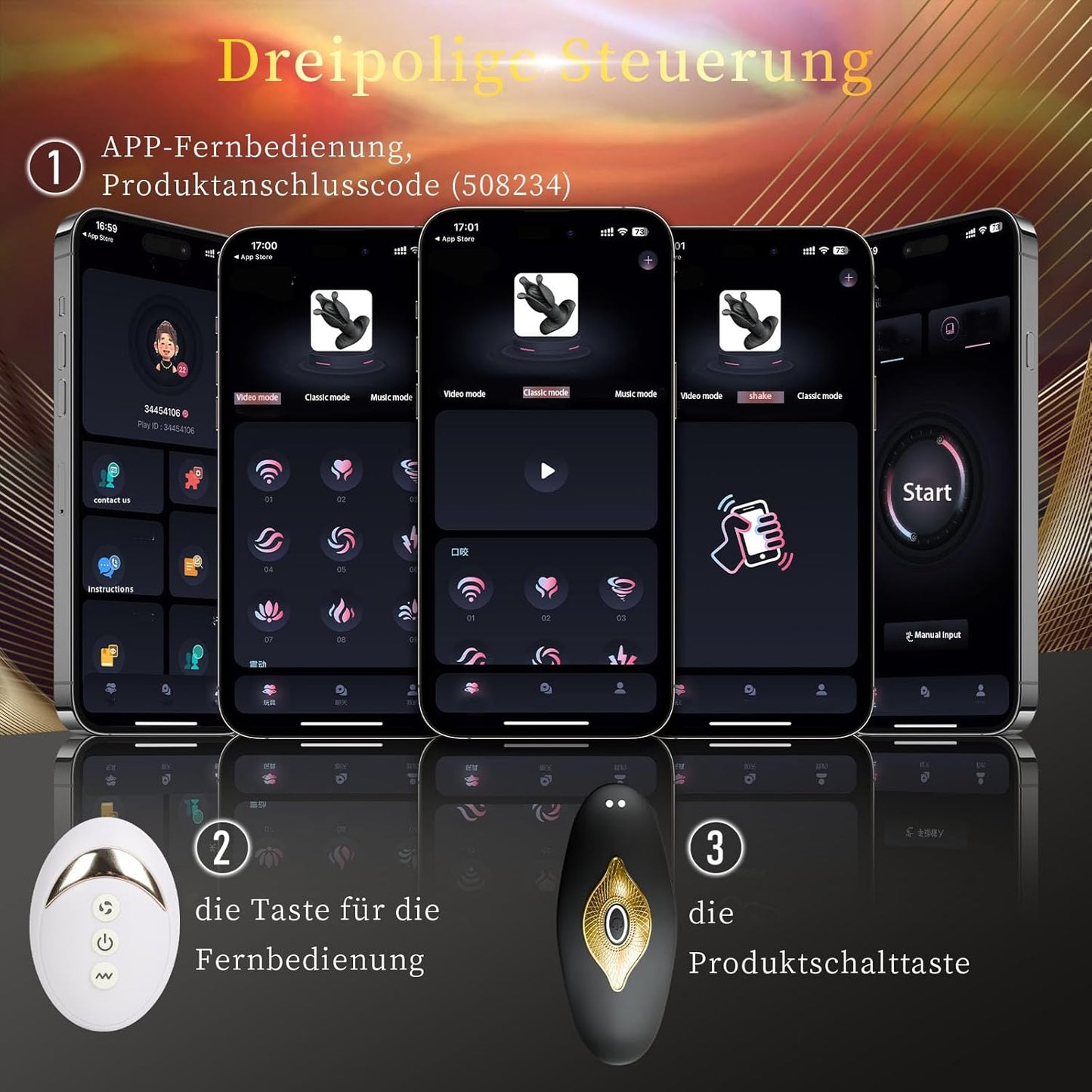 Analvibrator für Männer mit Shock-Funktion, L