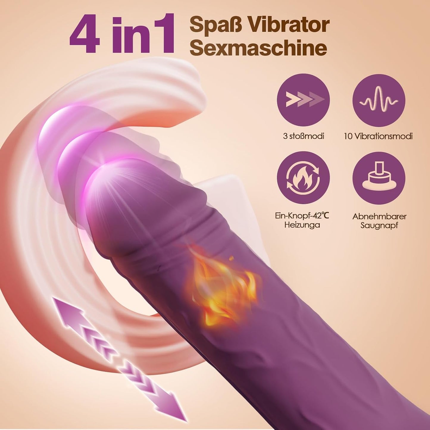 Dildo Vibratorenset mit Heiz- und Stossfunktion