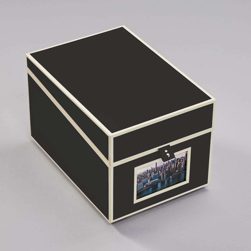 CD- und Fotobox für 10 x 15 cm Fotos, Schwarz Large
