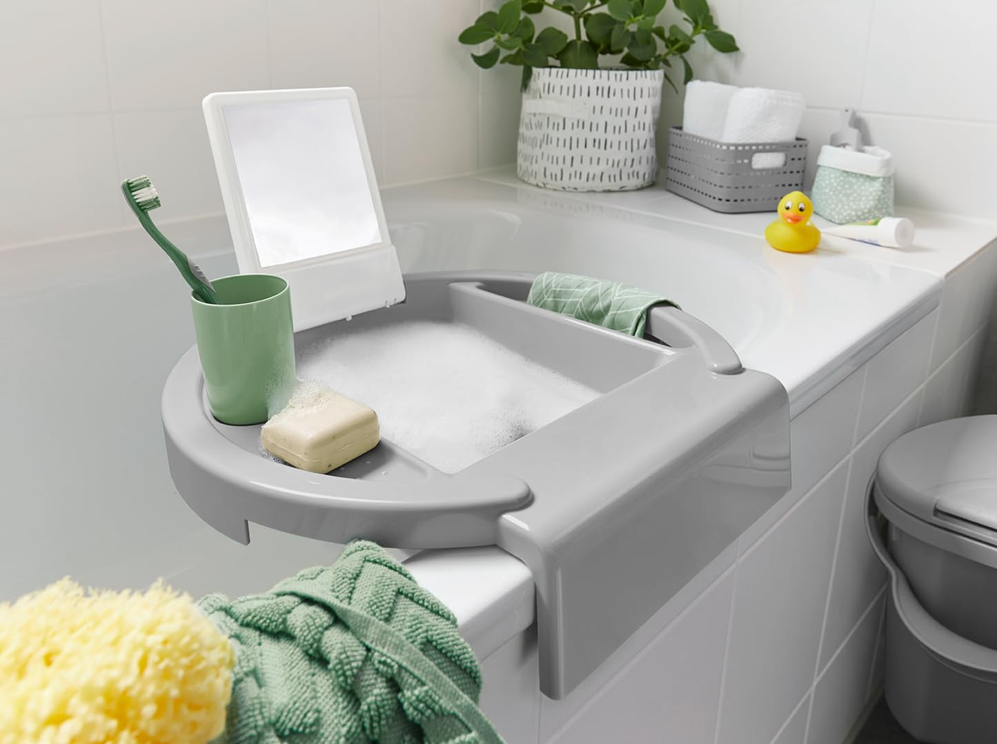 Kiddy Wash Kinderwaschbecken für Badewanne, grau