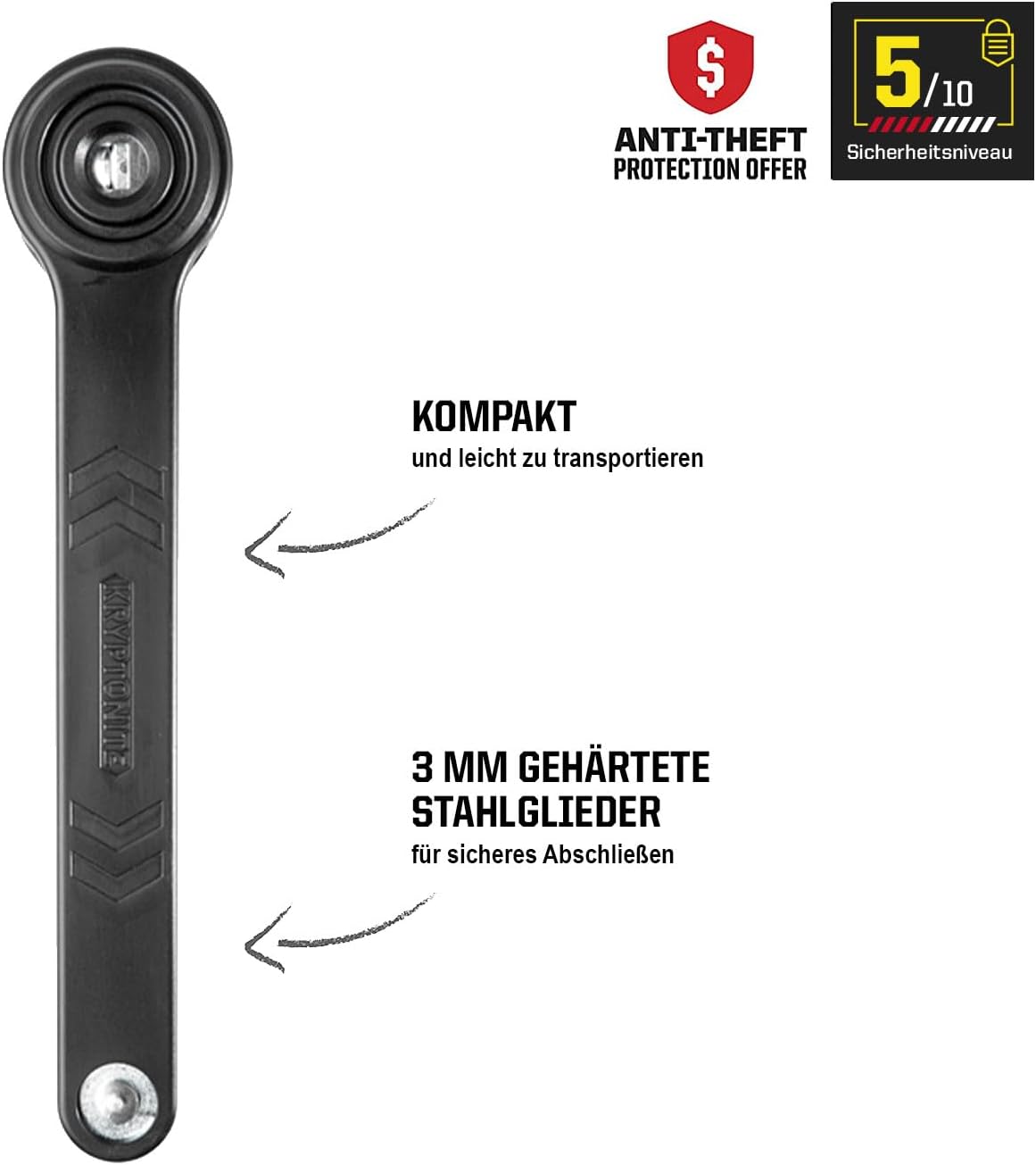 Keeper 510 - Velo-Faltschloss, 3mm/100cm Keeper 510 Foldable (3mm/100cm) Single