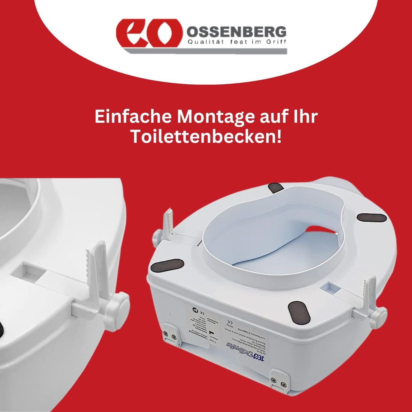 Toilettensitzerhöhung mit Deckel