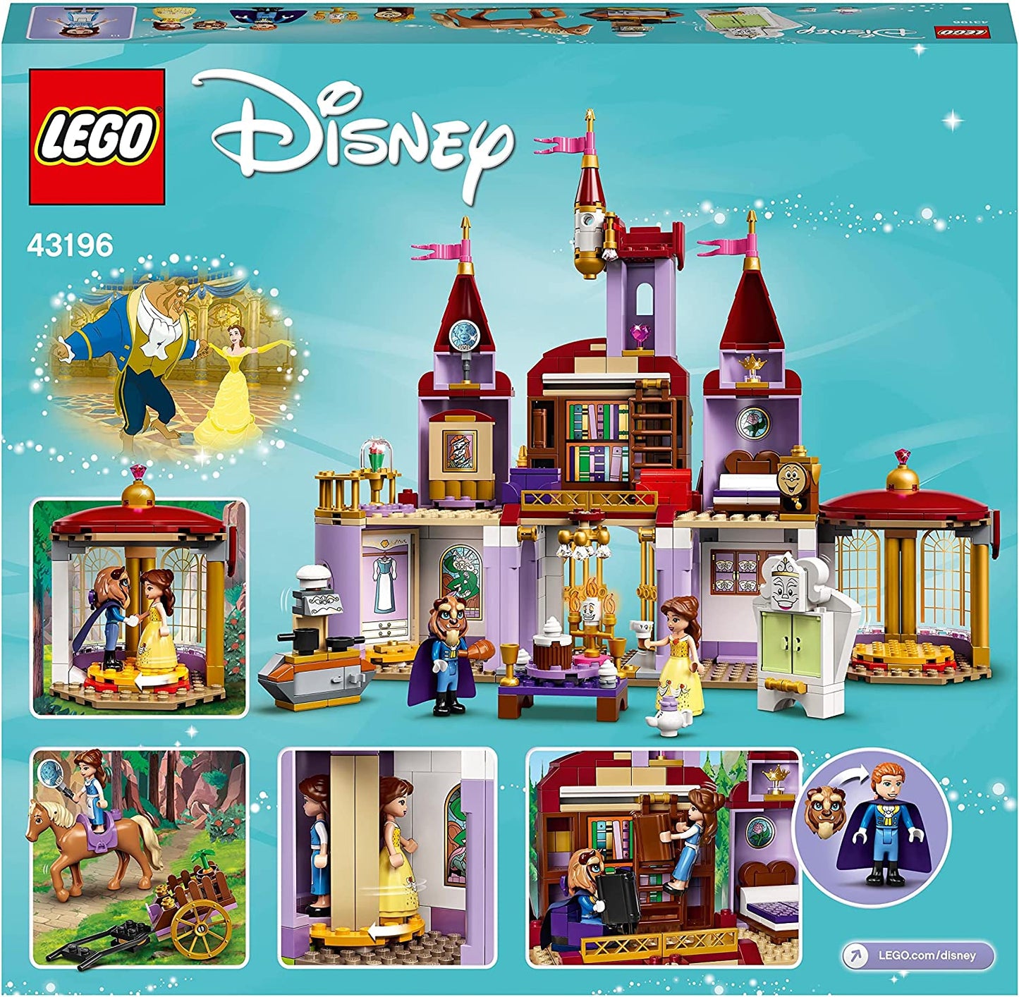 43196 Disney Princess Belles Schloss, Konstruktionsspielzeug, Standard Verpackung Single