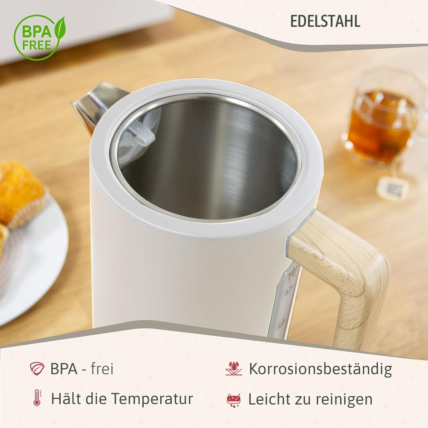 Nordic Wasserkocher-Set, Weiss