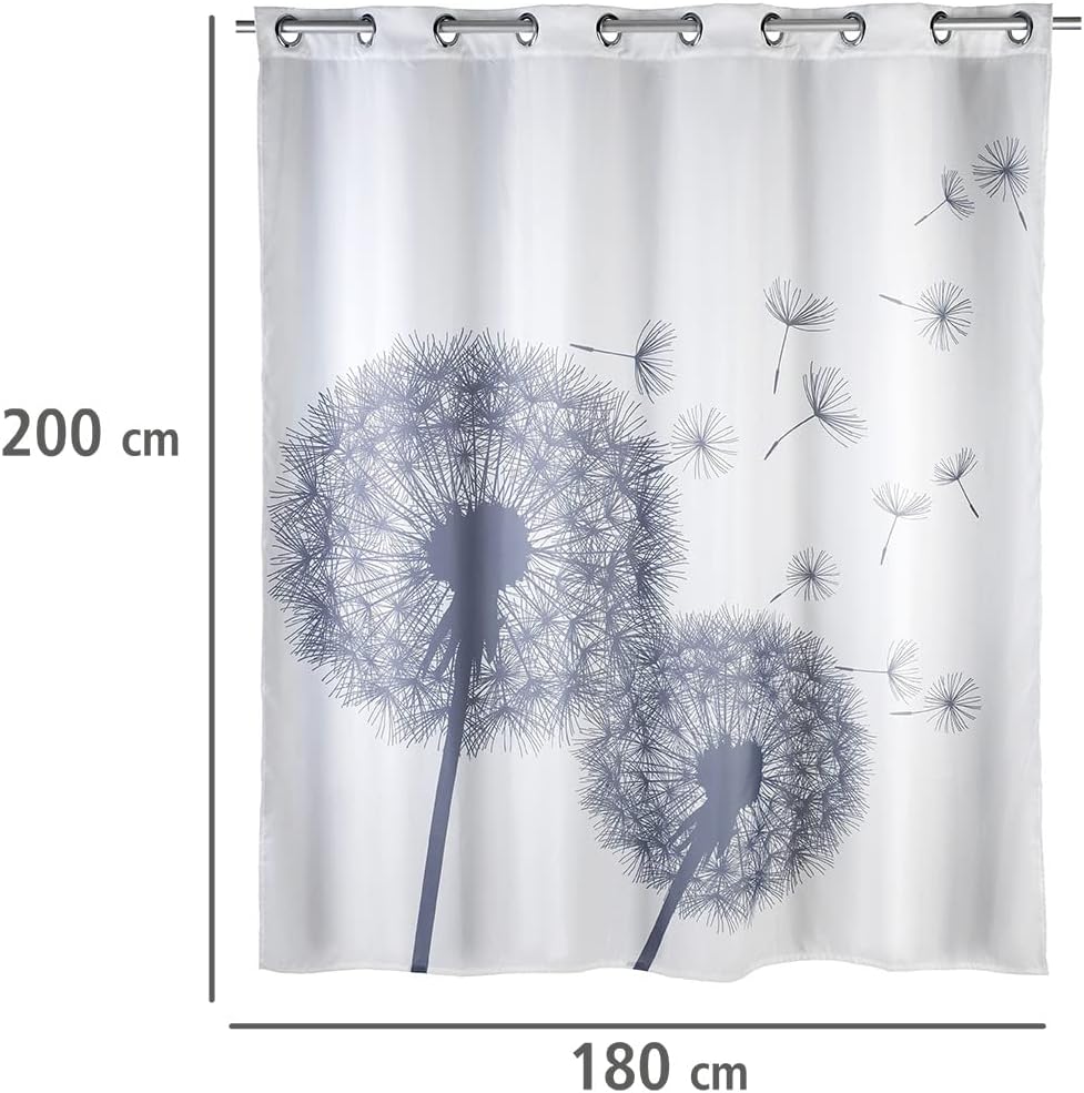 Anti-Schimmel Duschvorhang Astera mit Flex-Ringen, Astera