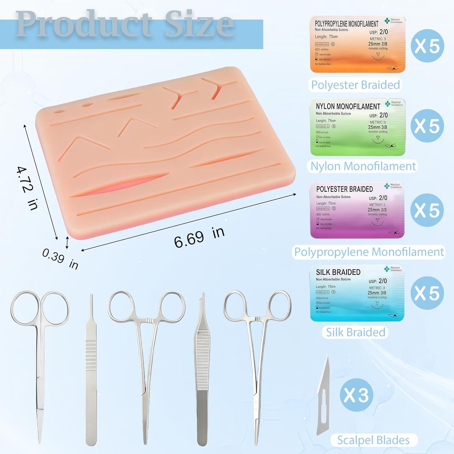 Chirurgisches Nahtset: Suture Practice Kit