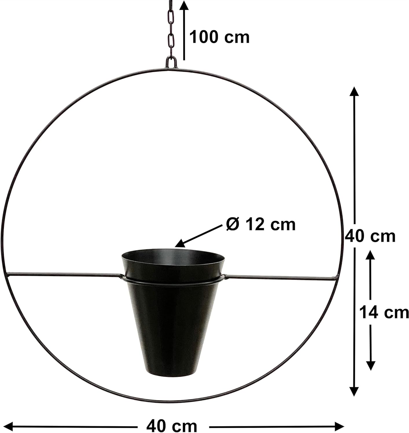 Blumenampel mit Topf KW446