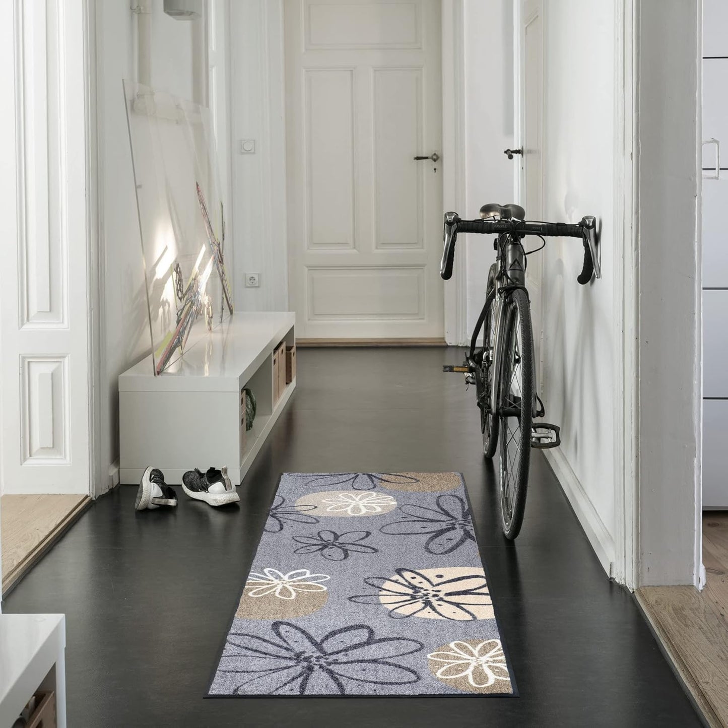 Fussmatte Koblenz, rutschhemmend, 80x200 cm Grau/Braun