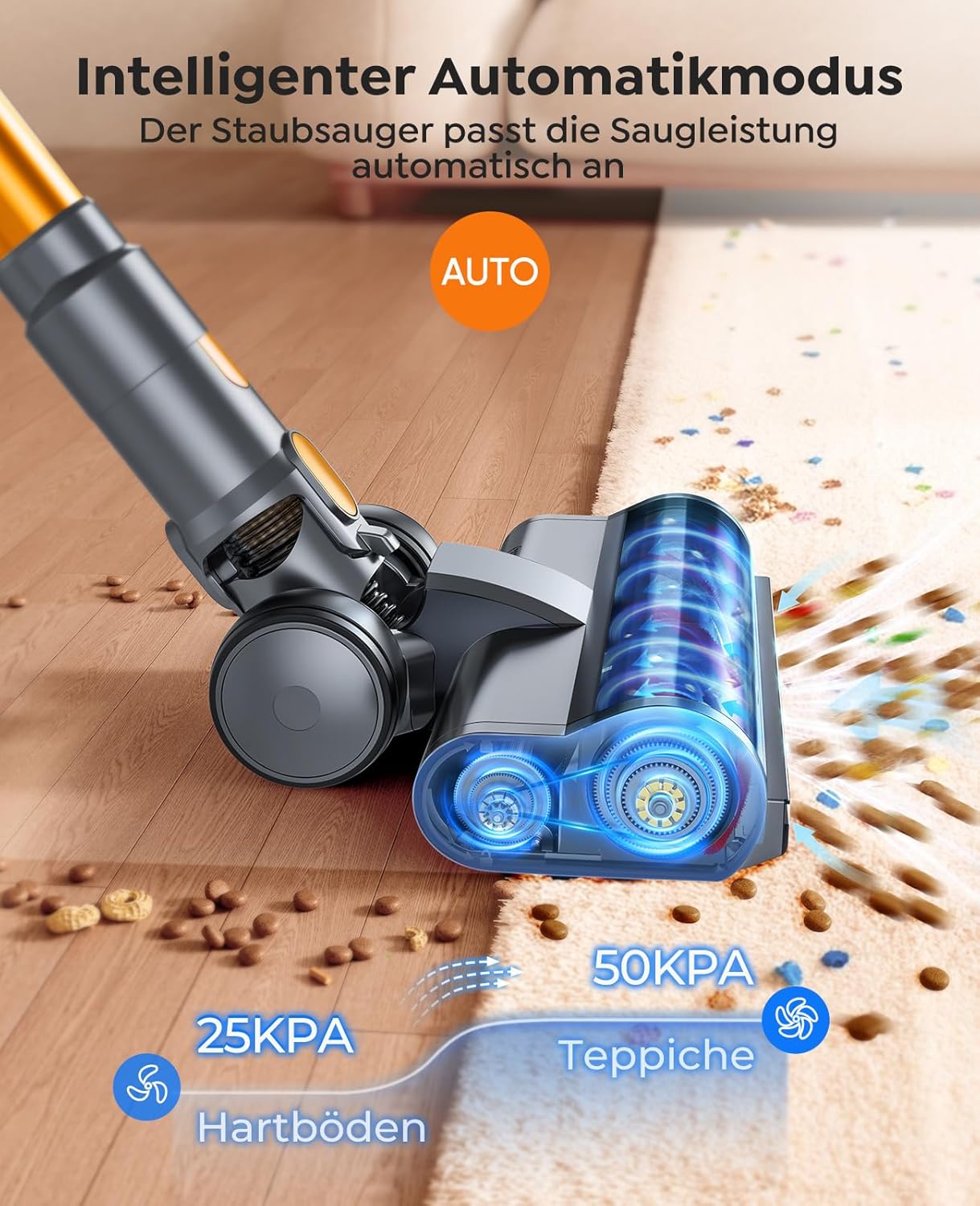 Akku-Staubsauger VAC04 mit Anti-Haar-Wrap