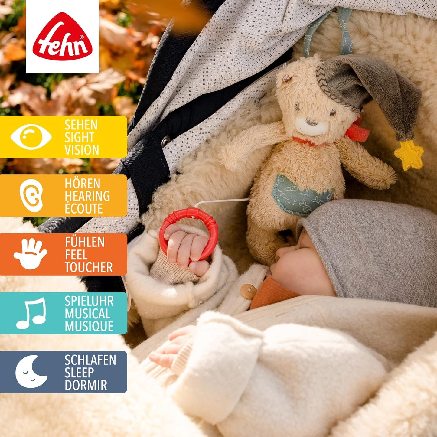 Mini-Spieluhr Bär mit Brahms Wiegenlied, Bär