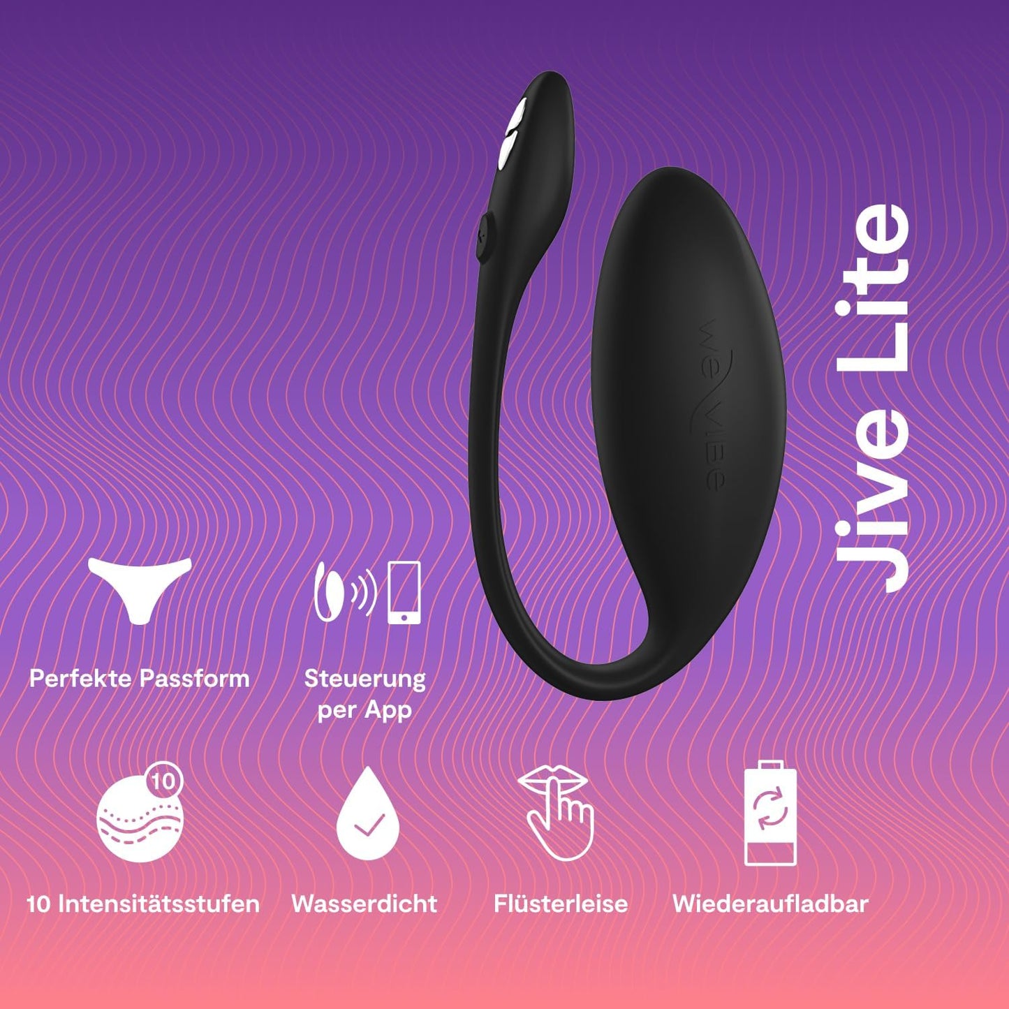 Jive Lite G-Punkt Vibrator mit App-Steuerung, Schwarz