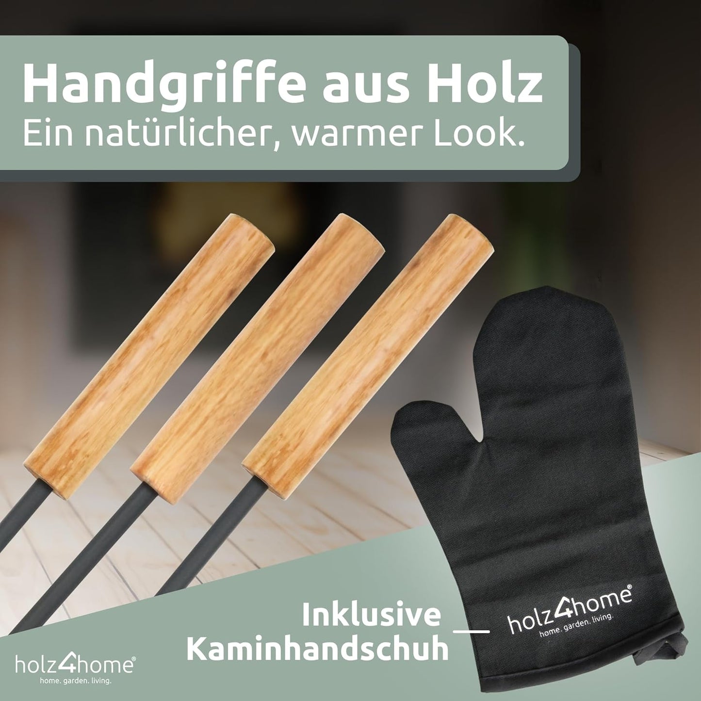 5-teiliges Kaminbesteck-Set