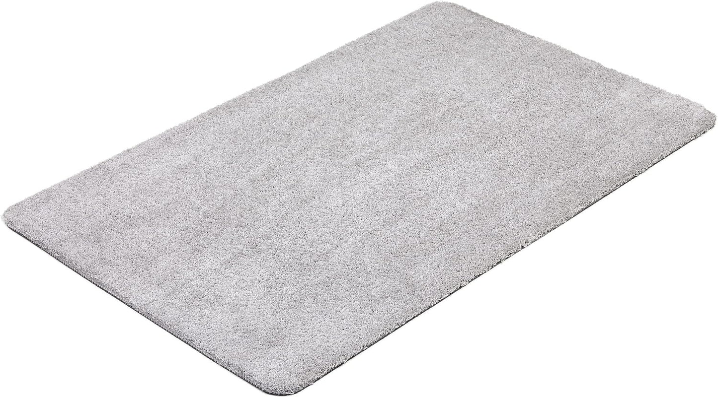 Rutschfeste Schmutzfangmatte waschbar 50x80 cm, 50 x 80 cm Hellgrau