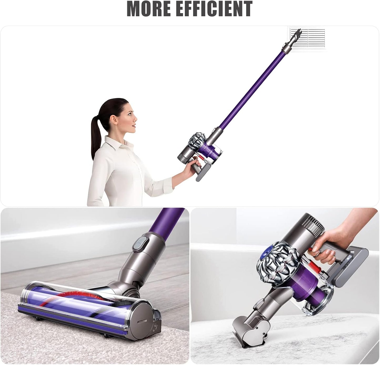 Ersatzakku für Dyson V6, 6000mAh, inkl. 2 Filter, V6