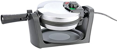 Drehbares Waffeleisen für Belgische Waffeln, Silber