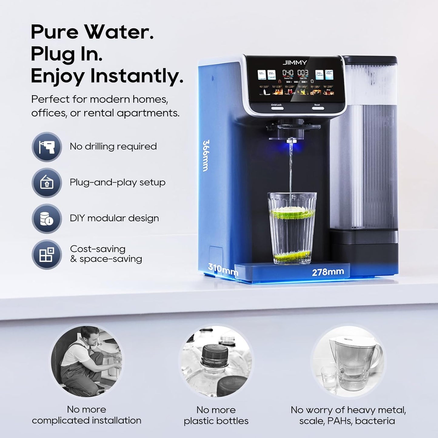 Umkehrosmose-Wasserfilter mit 7-stufiger Filterung, O-M9pro