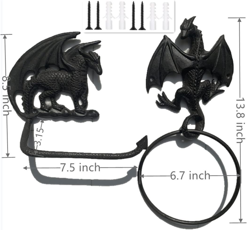 Gothic Dragon Badezimmer-Set, Drachenhalter Set