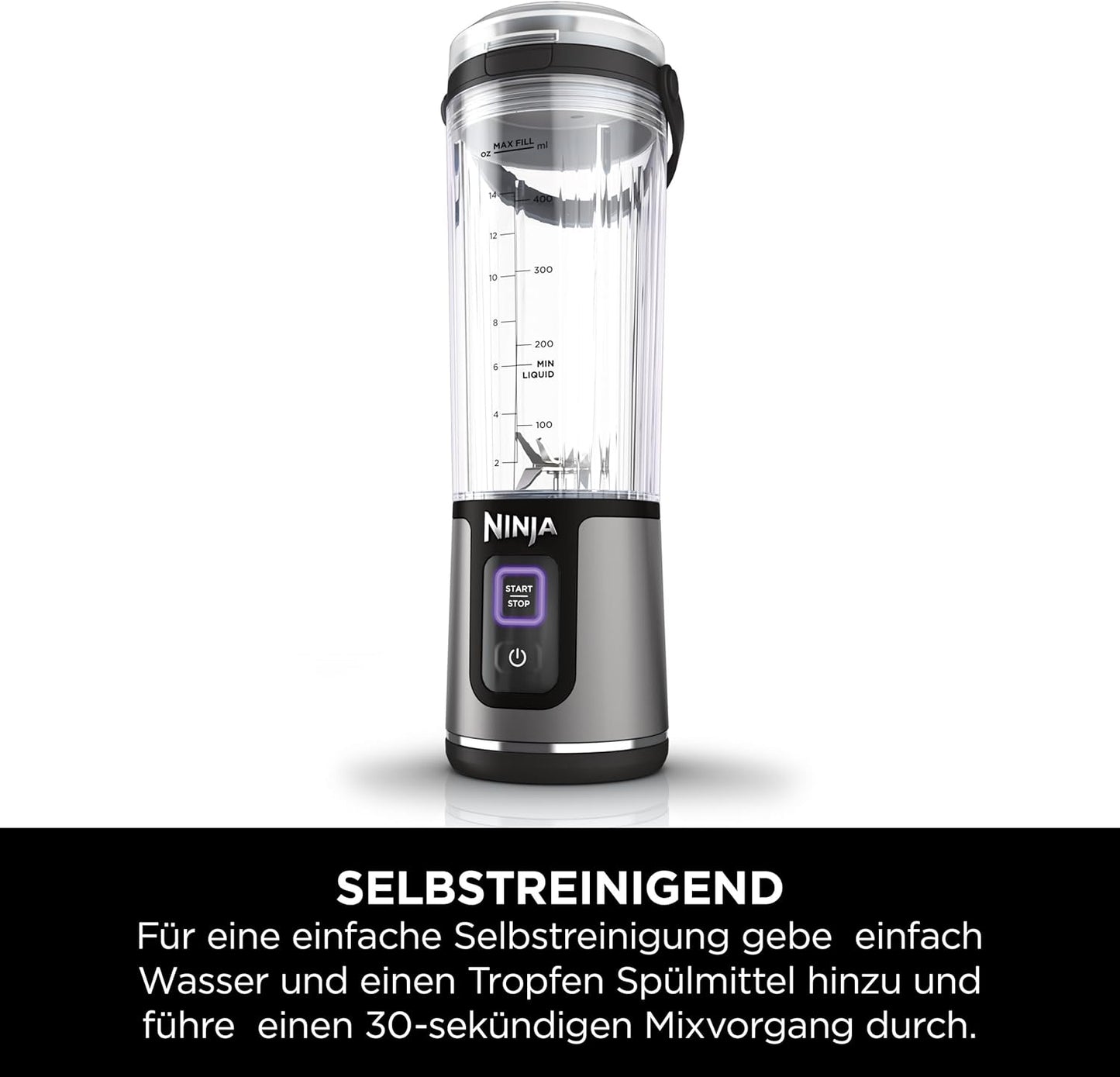 Tragbarer Mixer Blast, Schwarz