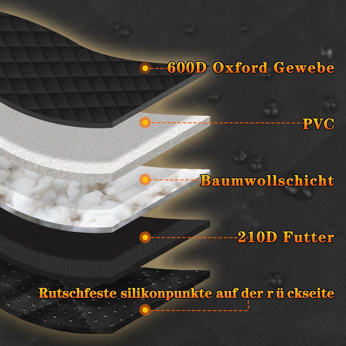 Kofferraumschondecke für Haustiere, Schwarz (Rautenmuster)