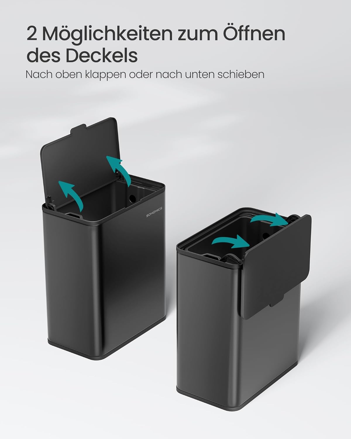 Hängender Komposteimer, tintenschwarz