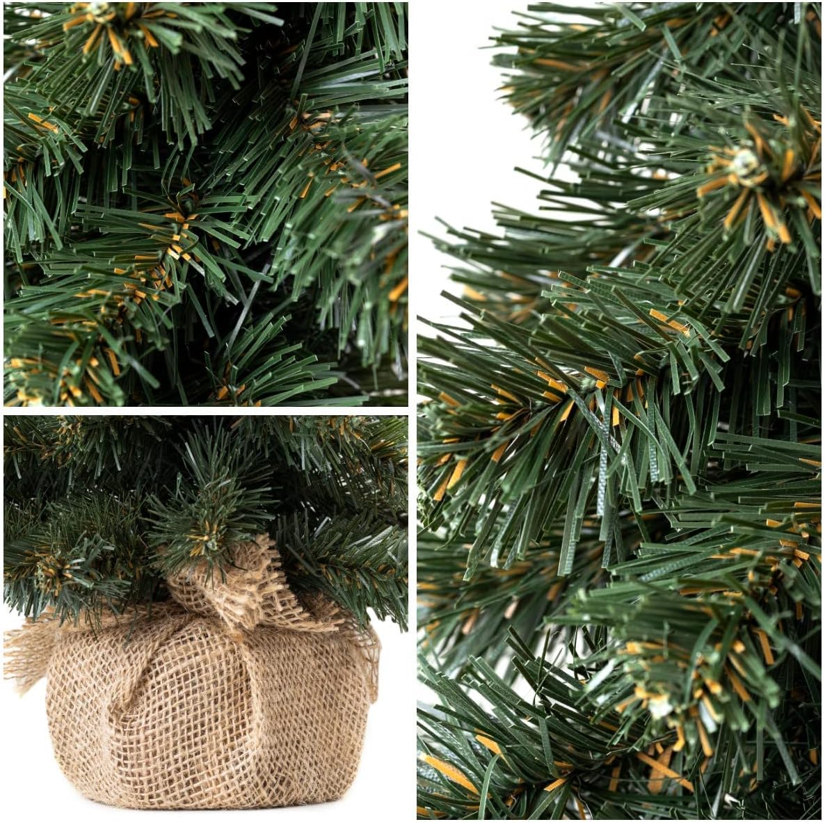 Künstlicher Weihnachtsbaum mit Jutesack, 30 cm Natural