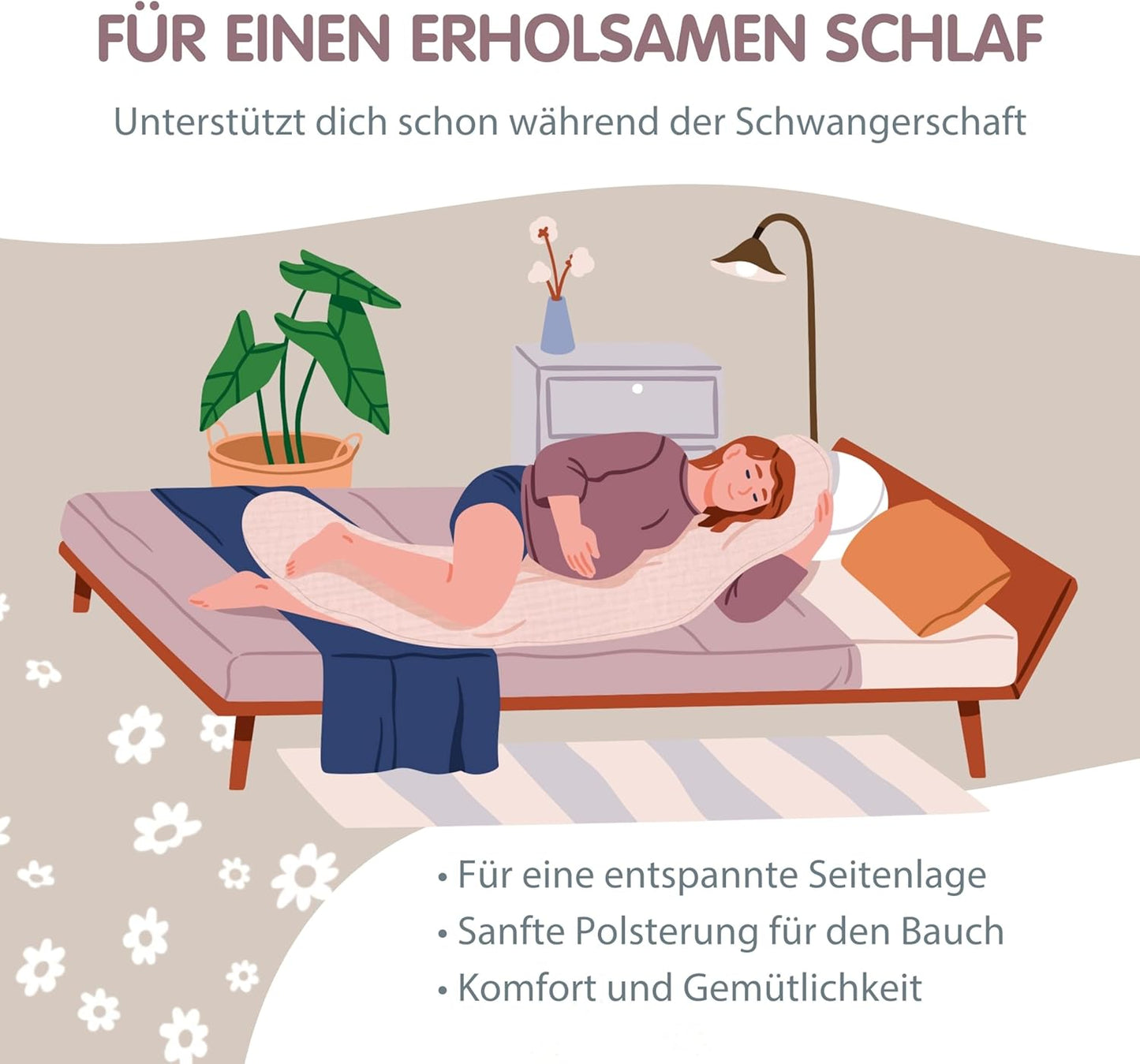Still- & Schwangerschaftskissen Dodo Pillow Premium, Sandbeige